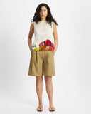 Model wears Silk Shell Top - Diya