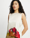 Model wears Silk Shell Top - Diya