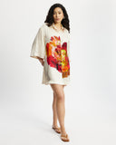 Model wears Silk Shirt Dress in Diya