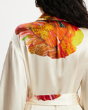 Model wears Silk Shirt Dress in Diya