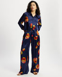 Model wears Silk Kai Pants in Nour