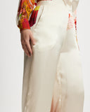 Model wears Silk Wide Leg Pant in Diya