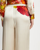 Model wears Silk Wide Leg Pant in Diya