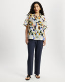 Model wears Suit pants in Navy