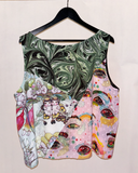 Hanging shot of 3XL Romance Was Born Patchwork Splice Shell Top (AA)