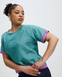 Model wears Aruba Marine Sports Raglan