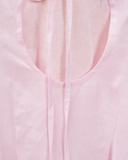 Billy linen dress of rosewater
close up fabric