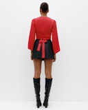 A-line Mini Skirt - Liquorice Wax Denim