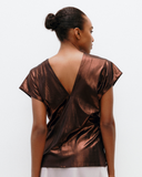 Model wears Carbon Copper Karen Top