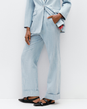 Model wears Suit Pants in Elemental Denim.