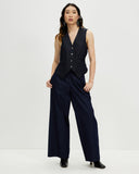 Model wears Denim Daydream Reversible Vest