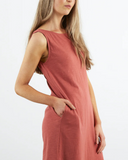 Dorsu Scoop Back Dress - Spice