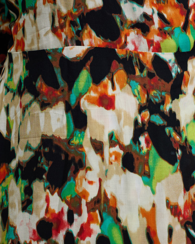 Close up of Garden Daydream Wrap Dress Fabric