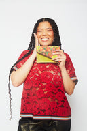 Foldover Purse - Granville Heroes (Chartreuse Velvet)