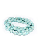 Light Aqua Silk Single Strand Necklace