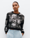 Model wears Mercury Foil Pullover