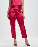 Satin Straight Leg Pants - Pink State of Mind