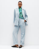 Model wears Reflection Small rectangle Scarf