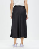 Model wears Revel Bias Cut Skirt - Onyx