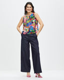 Model wears Silk Shell Top - Amplify