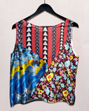 Hanging shot of XL(P) Romance Was Born Patchwork Splice Shell Top