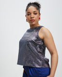 Model wears with Xanadu Silver Shell Top