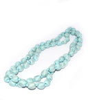 Light Aqua Silk Single Strand Necklace