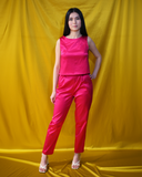 Satin Straight Leg Pants - Pink State of Mind