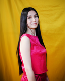 Satin Cropped Singlet Top - Pink State of Mind