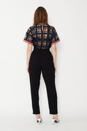 Mia wears our Black Straight Leg Pants for SS20 'FAM BAM'