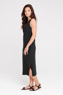 Dorsu Relaxed Tank Dress - Black
