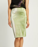 Model wears Emerald Gaze Pencil Skirt