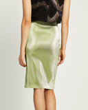 Model wears Emerald Gaze Pencil Skirt