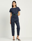 Model wears sparkle stripe belt