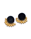 Quazi Design Gazania Black Earrings