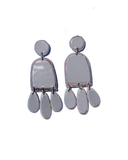 Quazi Design Grey Lifu Layered Earrings