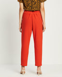 Model wears Scorching Orange Straight Leg Pant