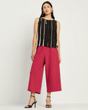 Cropped Culottes - Scorching Pink