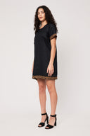 Sports Raglan Mini Dress - Leopard Linen