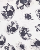 Roll Neck Top - Monochrome Floral