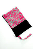 Pink Sejal's Curls Spliced Clutch