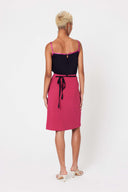 Wrap Midi Skirt - Scorching Pink
