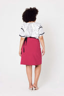 Wrap Midi Skirt - Scorching Pink