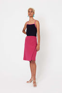 Wrap Midi Skirt - Scorching Pink