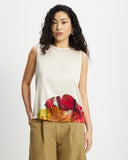 Model wears Silk Shell Top - Diya