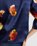 Model wears Silk Smock Top in Nour