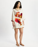 Model wears Silk Shirt Dress in Diya