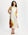 Model wears Silk Sleeveless Dress in Diya