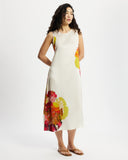 Model wears Silk Sleeveless Dress in Diya