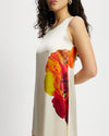 Model wears Silk Sleeveless Dress in Diya